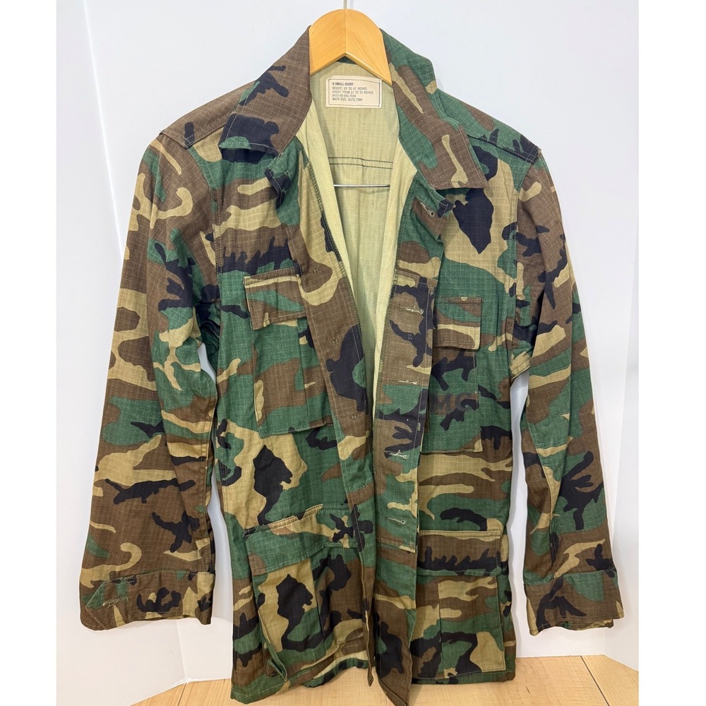 USMC Woodland Camo Top X-Small Short Combat Utility Jacket Ripstop EGA